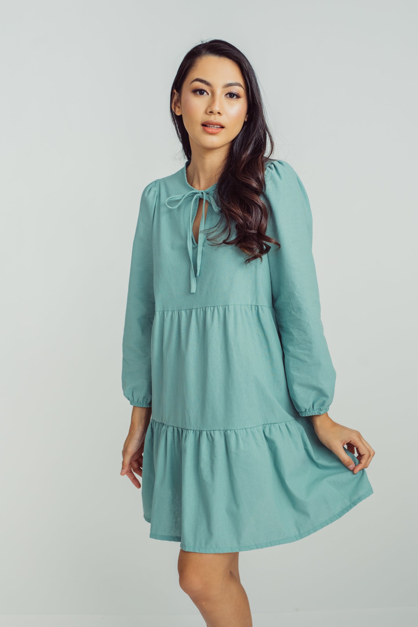 Mily Short Dress Tea Green