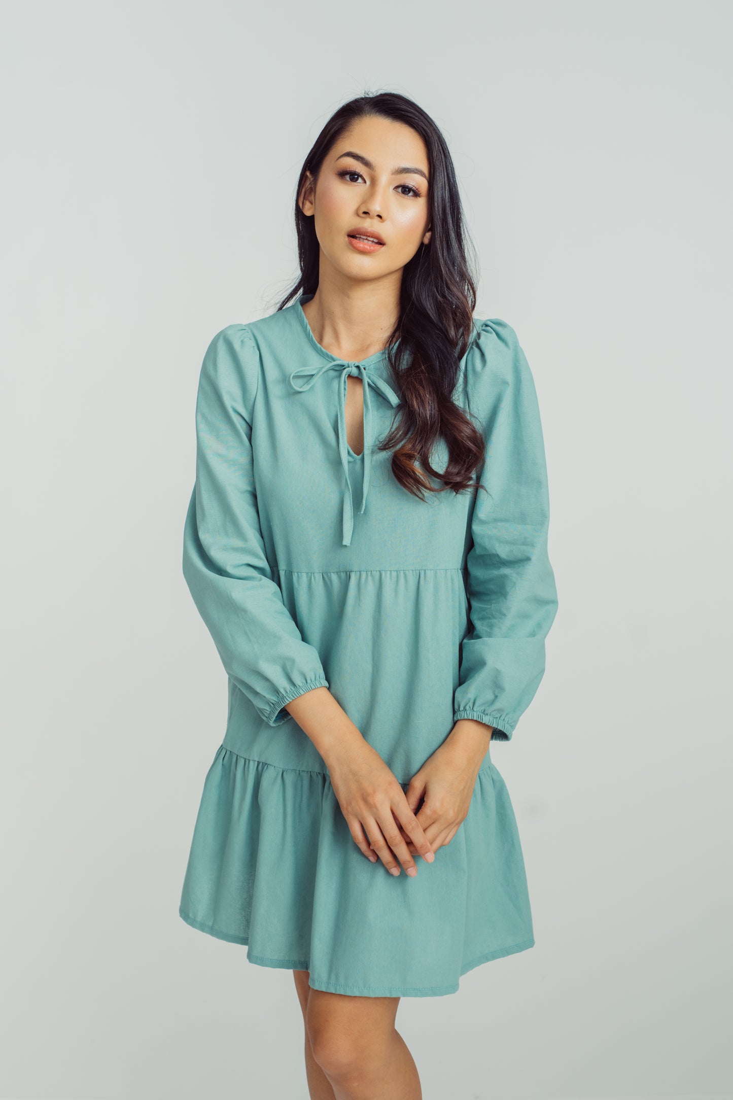 Mily Short Dress Tea Green