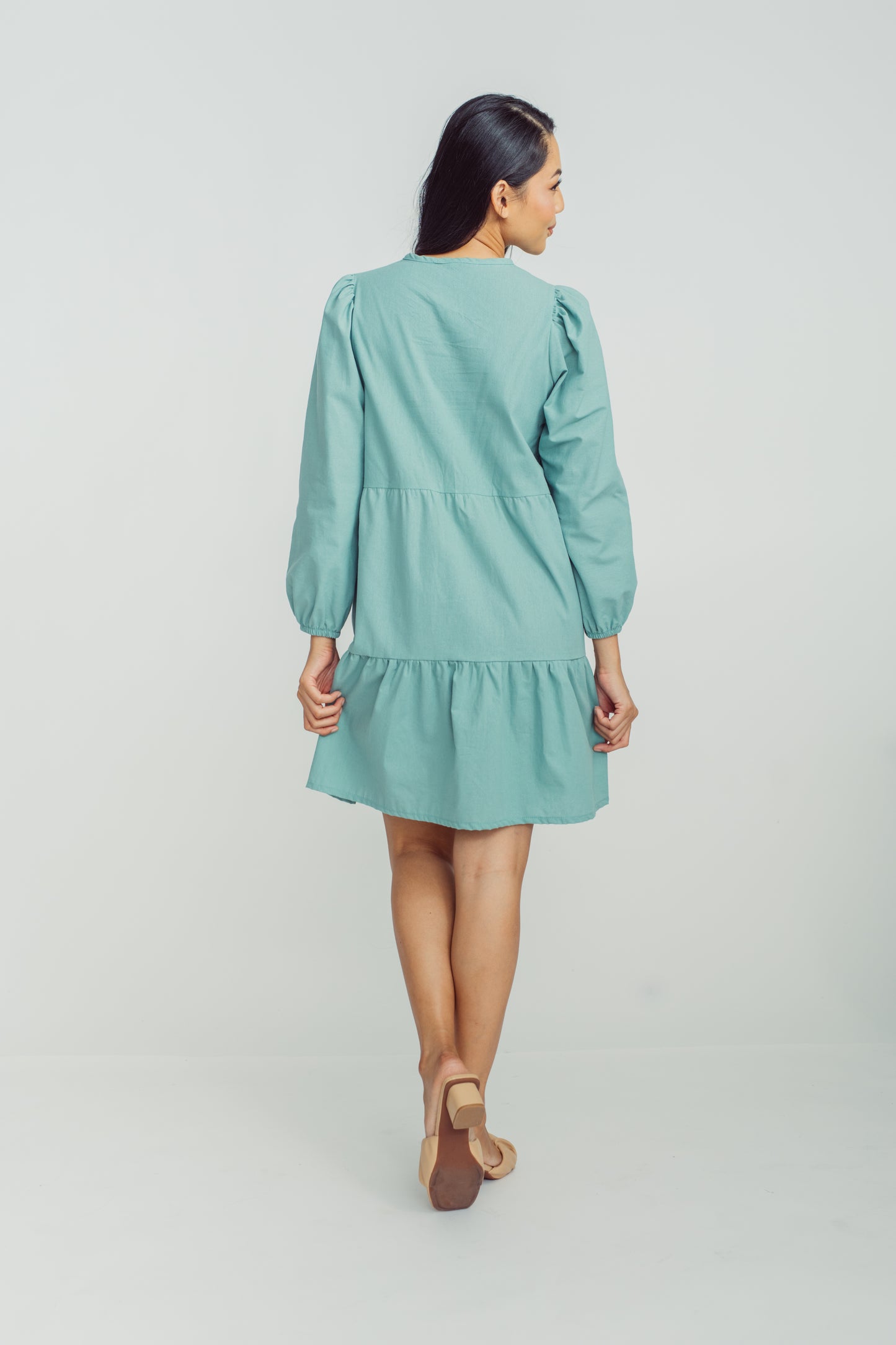 Mily Short Dress Tea Green