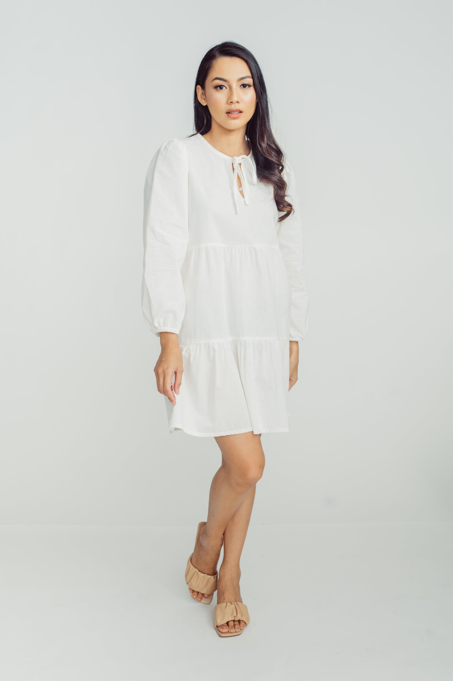 Mily Short Dress White