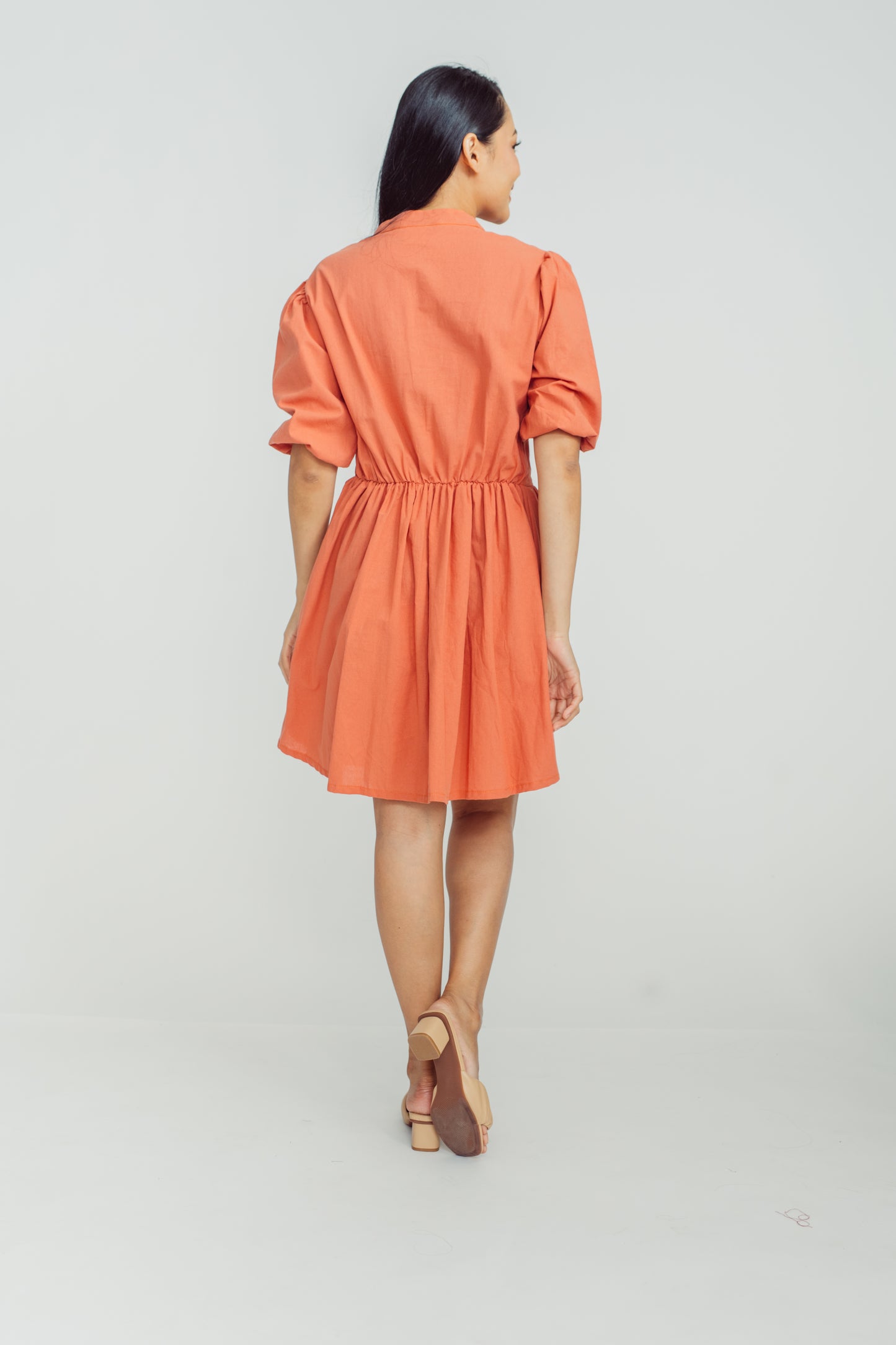 Sabel Short Dress Rust